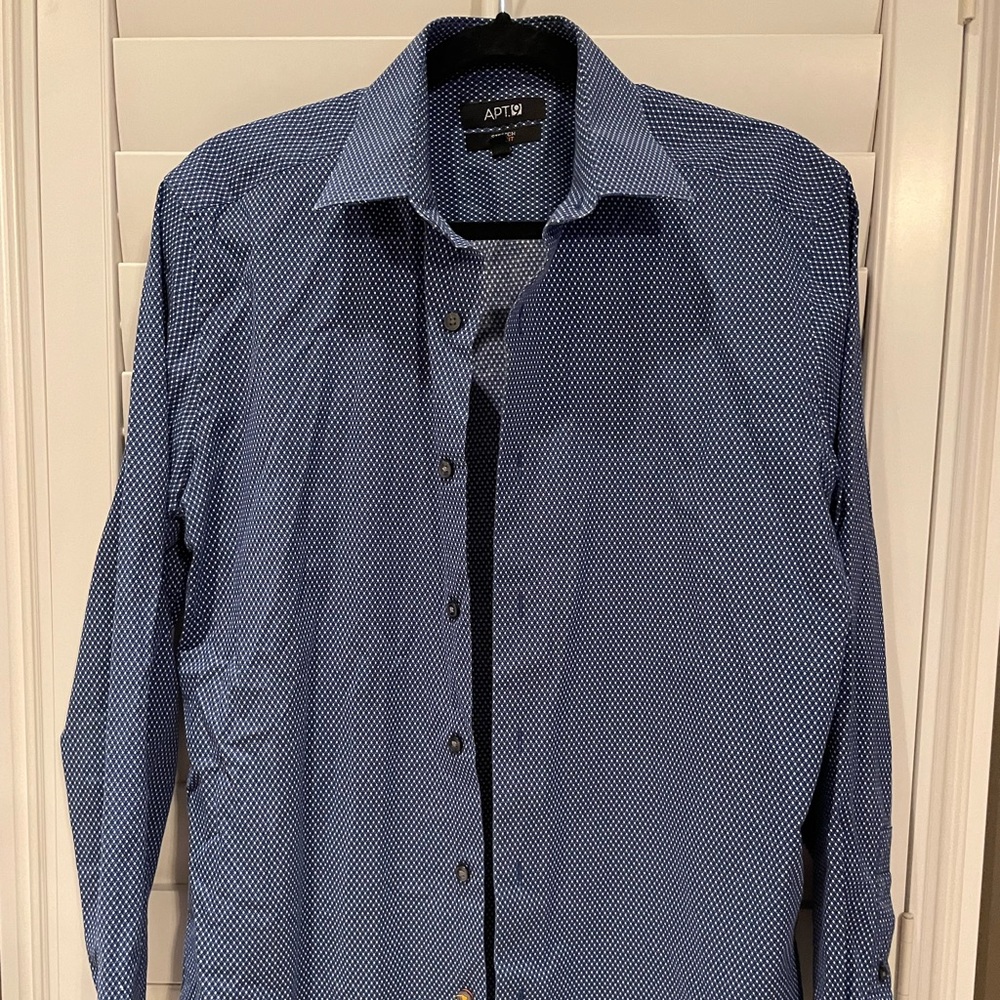 Men’s Navy Blue Button Down